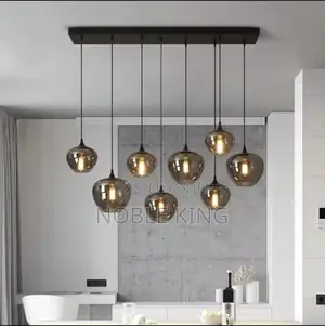 Smoky Gray Glass Chandelier