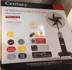 18”Century Rechargeable Mist Fan