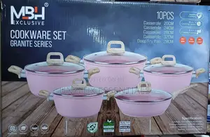 MBH 10pcs Exclusive Granite Cookware Pot Set