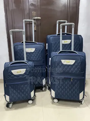 Leader Polo 4-piece Luggage Set – 28′′, 24′′, 20′′ 16, (Blue)