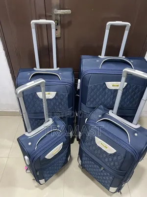 Leader Polo 4-piece Luggage Set – 28′′, 24′′, 20′′ 16, (Blue)