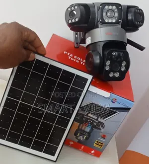Triple Lens 4g Sim Enabled Solar CCTV Camera