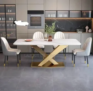 New Imported Classic 6 Seaters Marble Top Dining Table