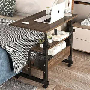 Double Layer Laptop Table With Wheel