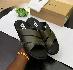 Zara Men Spiral Leather Cover Slippers
