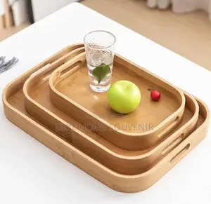 Bamboo Rectangle Food Tray