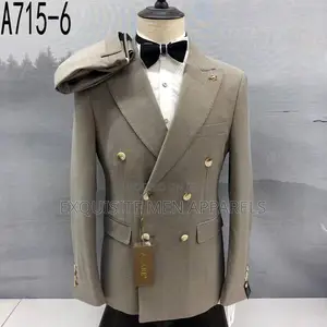 Quality Design Double Breasted Maligan Slim Fit Men’S Suit