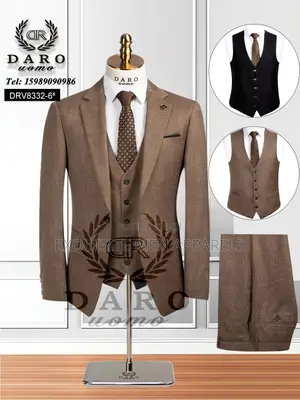 Formal Double Inner Jacket Daro 3pcs Men’S Suit