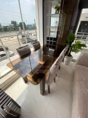 Luxury Glass-top 6-seater Dining Set