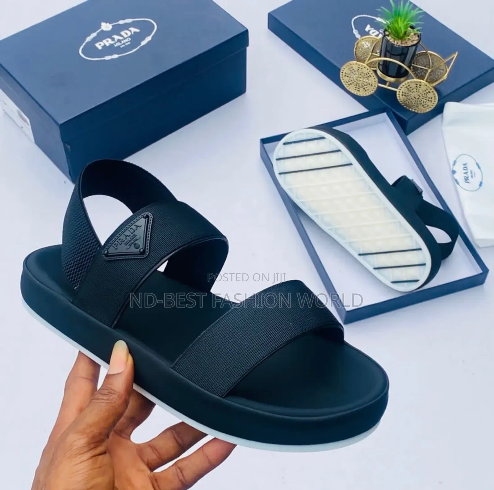 Pure Leather Prada Sandals