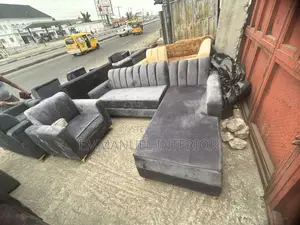 A Standard Soft Grey Parlor Couch