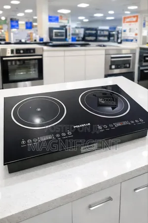 Polystar Built-in 2 Plate Electric Hob – Modern Glass Induction Cooker