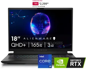 New Laptop Dell Allienware M18 R1 16GB Intel Core i9 SSD 1T