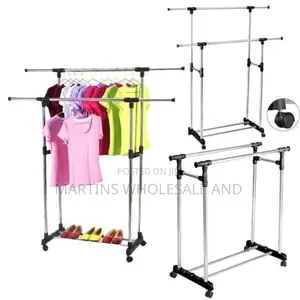 Double Pole Clothes Rack,