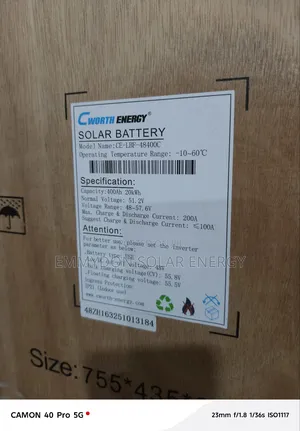 Cworth Lithium Iron Battery 20kwh 51.2v