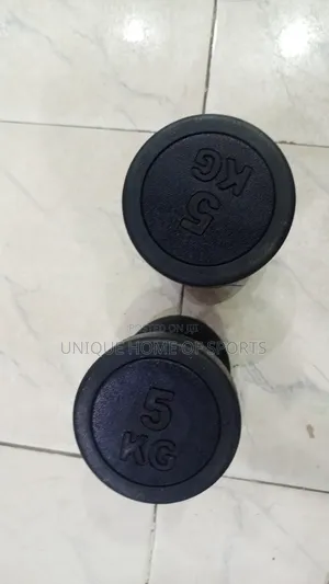 Pair Of 5kg Round Dumbbell