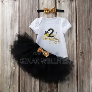 3-Piece Baby Girl Second Birthday Outfit Set