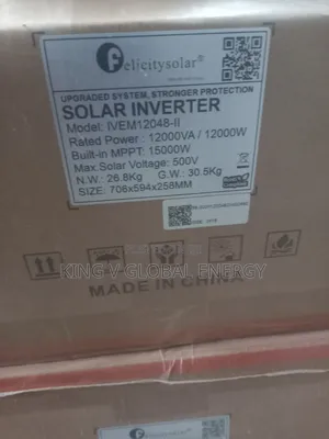 Felicity Solar 12kva/48v Hybrid Solar Inverter