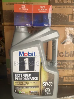 Oil Filter Kia and Mobil 1 5w-30 Full Synthetic Engine Oil 5l