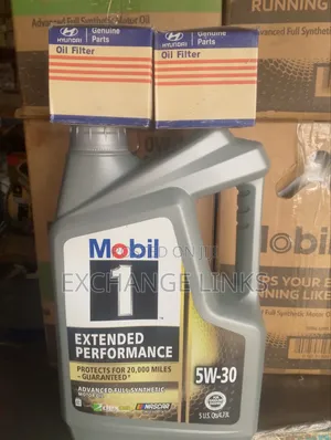 Hyundai Oil Filter and Mobil 1 5w-30 5l Fully Synthetic Oil