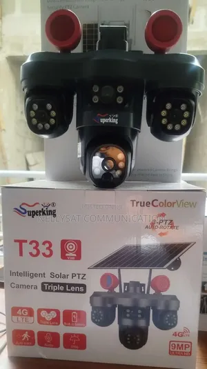 T33 V380 Intelligent Solar PTZ Camera Triple Lens