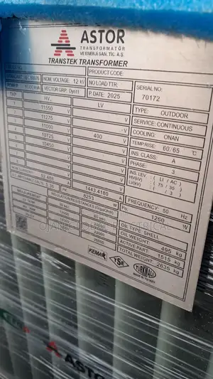 Astor 1000kva 11,000v Transformer