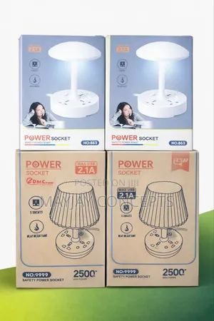 Bedside Lamp With Extension Box and Usb Port for Phone Charge