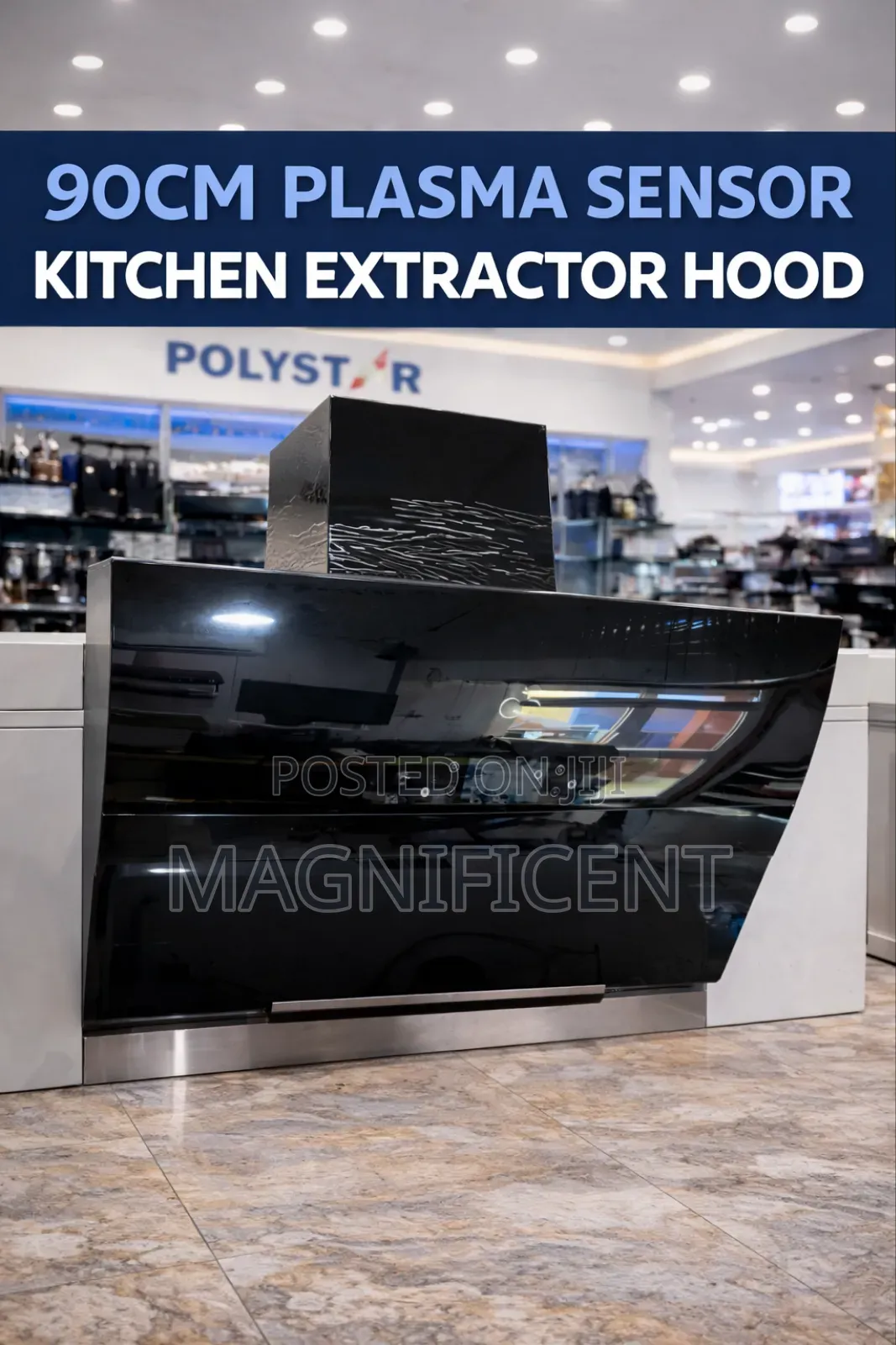 Luxury 90cm Kitchen Extractor – Digital Display Strong Suction