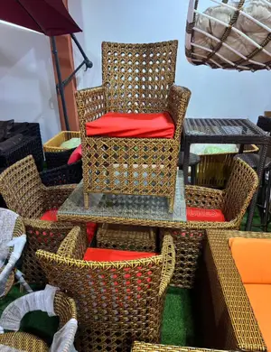 Bar Table and Chairs With Padded Seat