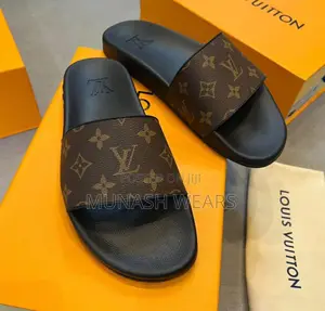 Classic Lv Slide 40-46 Brown And Black