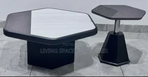 Marble And Wooden Top Center Table Set