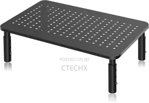 Monitor Stand Riser, Metal Computer Stand, 3 Height Adjustable Riser