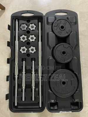 50kg Adjustable Dumbbell Chrome Case With Barbell