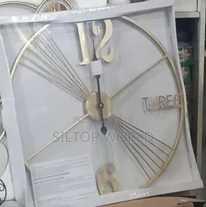 Luxury Gold Metal Big Wall Clock