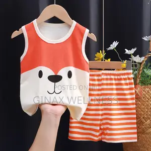 2-Piece Baby Clothing Set With Sleeveless Top and Shorts