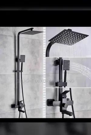 Square Black Shower Mixer Available in Different Colors
