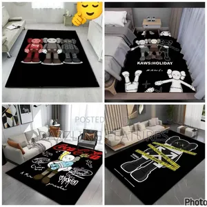 Premium Kaws Figure Centre Rug Modern Hypebeast Home Decor (Large)