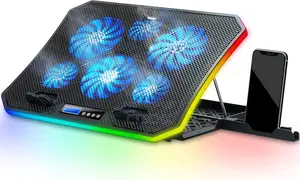 Laptop Cooling Pad RGB Gaming Notebook Cooler for Desk and Lap Use