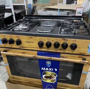 Maxi 60x90 (4 Gas + 2 Electric) Wood Finish Gas Cooker + Oven