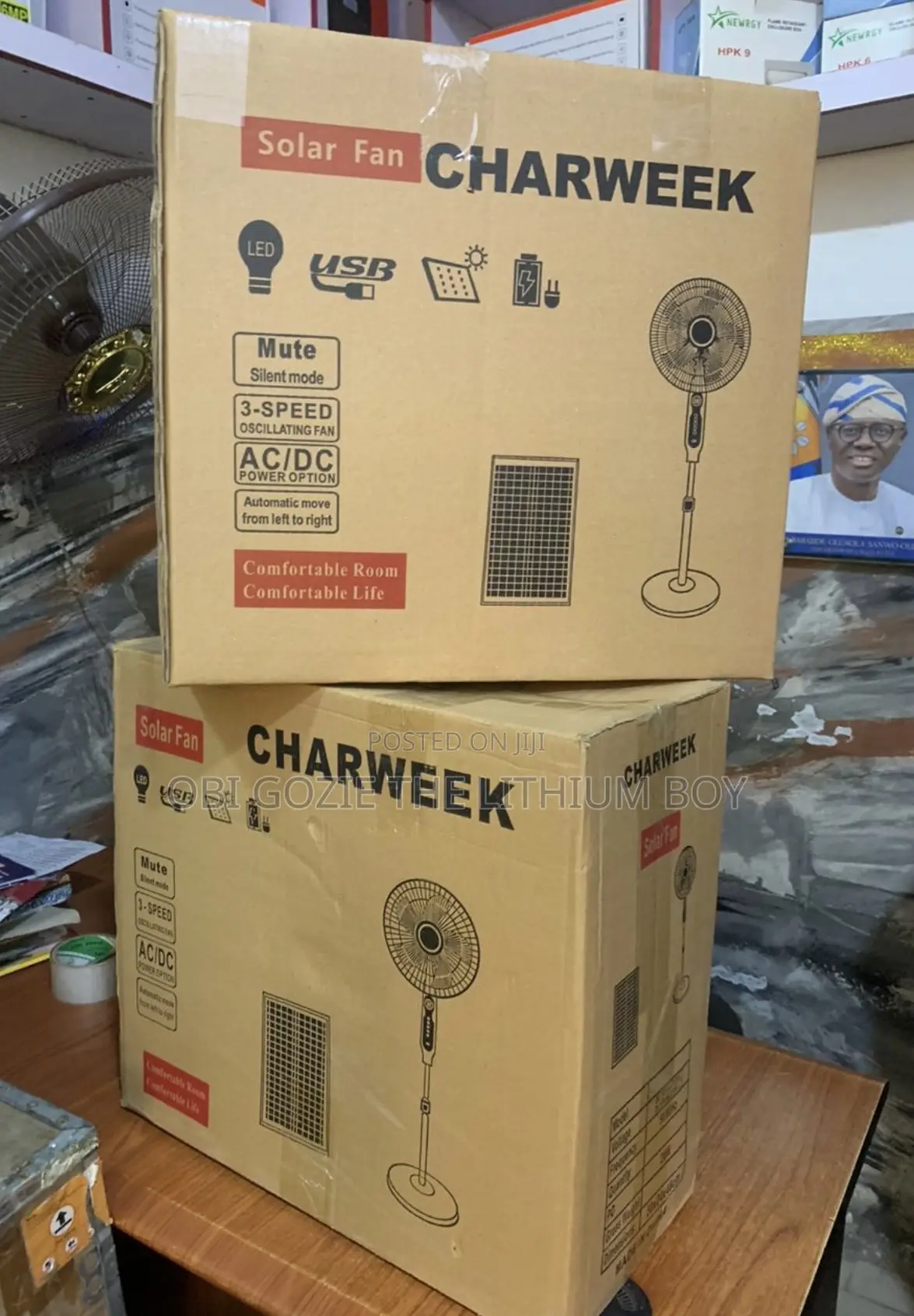 Charweek Solar Fan