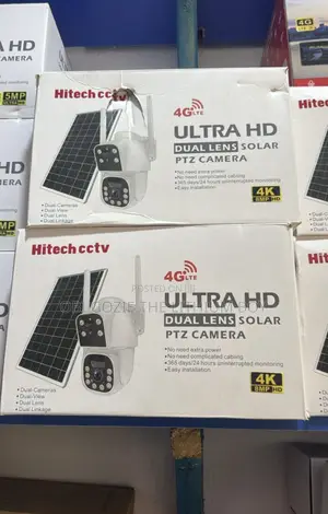 Hitech Double Lens Solar CCTV Camera Now Available in Stock.