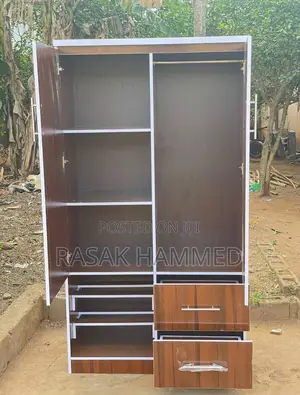 3ft by 6ft Wardrobe Brown