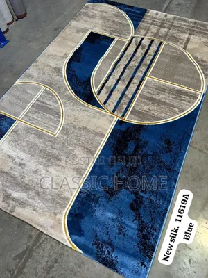 Classic Blue Turkish Silk Center Rug