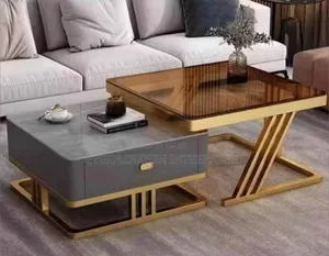 Executive 2in1 Glass and Marble Centre Table