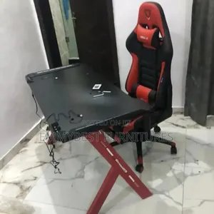 Quality Computer Desk And Executive Leather Chair.