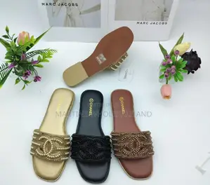 Chanel Style Women's Flat Slide Sandals