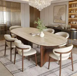 New Modern 6 Seaters Dinning Table Set