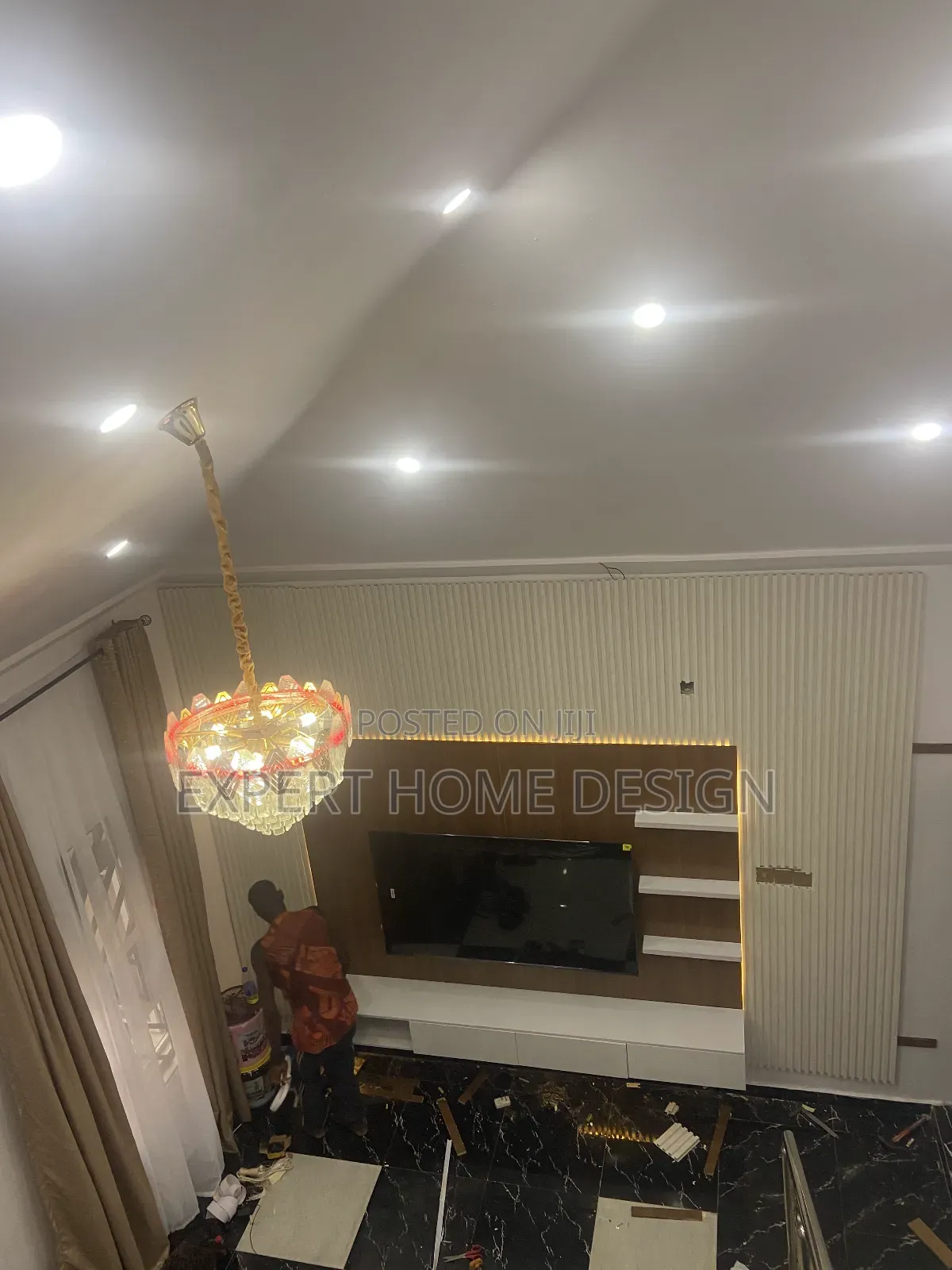 Fluted Panel Tv Console