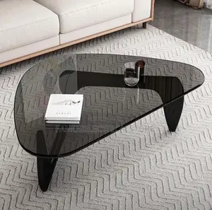 Center Class Table With Wooden Stand
