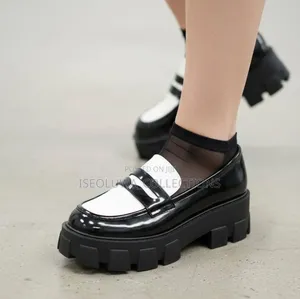 Classic Slip-on Platform Two-Tone Loafers